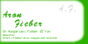 aron fieber business card